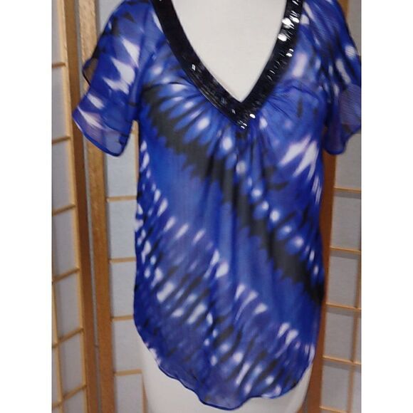 NWT Express XS Semisheer Tie Dye Blouse - Picture 9 of 16